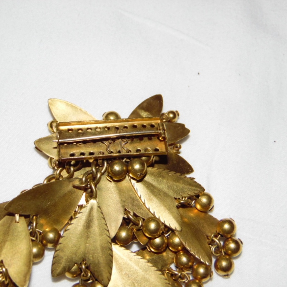 1920's-30 Unsigned Miriam Haskell Hand Wired Gold… - image 8